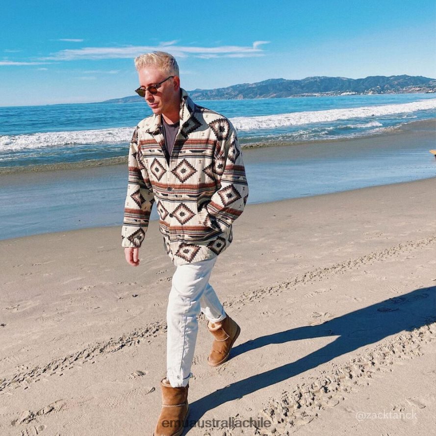 EMU Australia hombres aguijón de platino mini zapatos castaña 8PR6L50