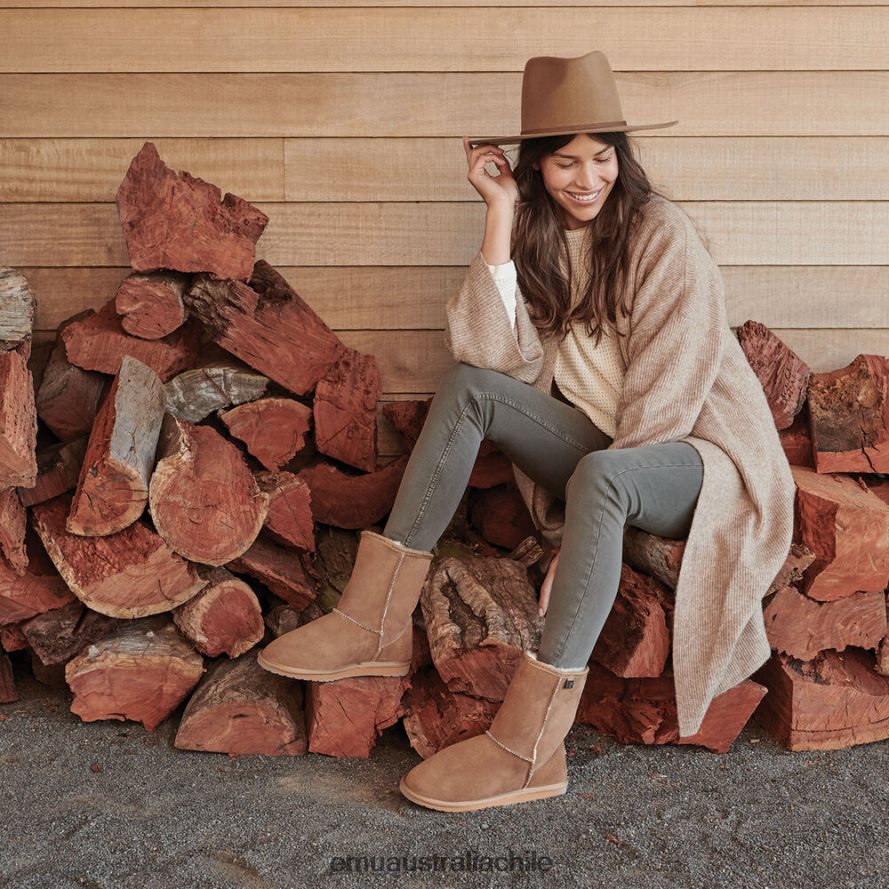 EMU Australia mujer platino stinger delgado lo zapatos castaña 8PR6L1