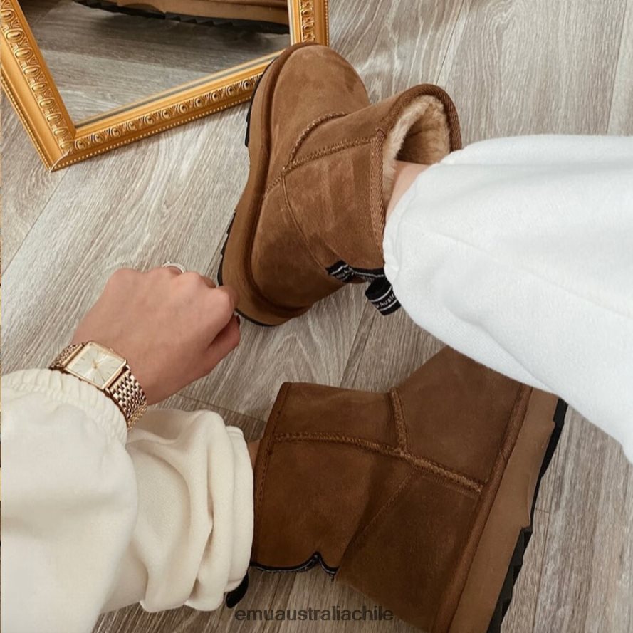 EMU Australia mujer mini tiburón zapatos castaño/negro 8PR6L36