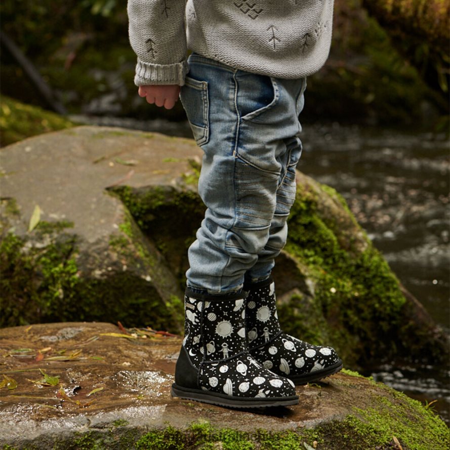 EMU Australia niños Brumby del espacio exterior zapatos negro 8PR6L63